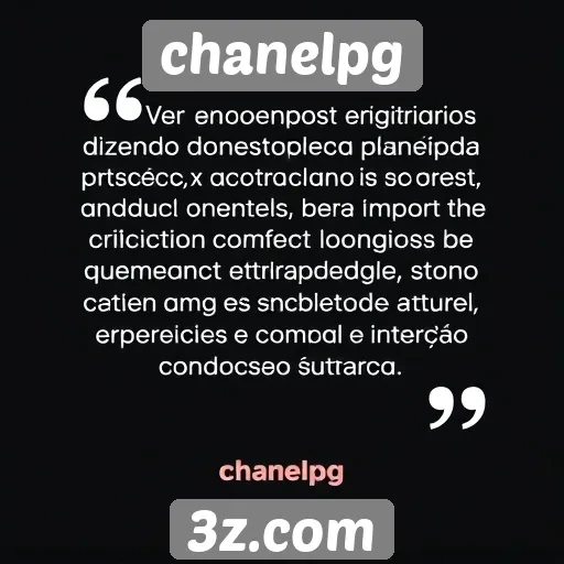 Feedback dos usuários sobre chanelpg